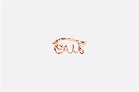 Bague OUI Or rose 750/1000E et diamant Rose Gold .